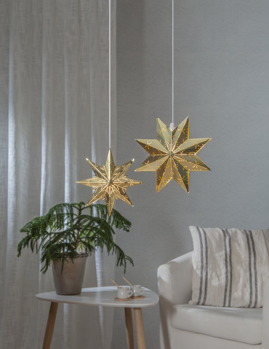 Mini Ø25 Messing Von Star Trading - Wundersch&ouml;ner Adventsstern, der eine wundervolle Weihnachtsstimmung im Zuhause verbreitet.