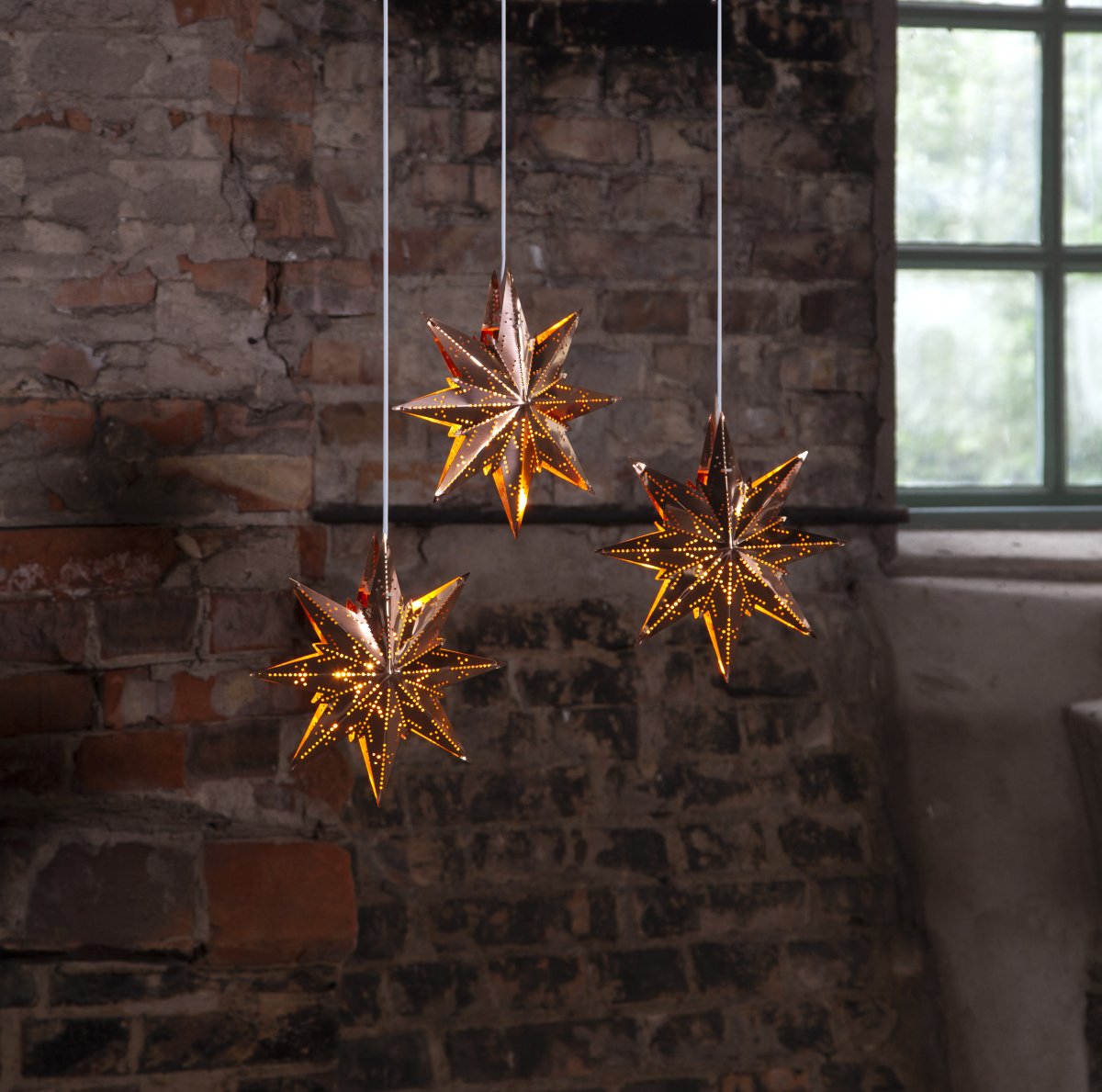 Mini Ø25 Kupfer Von Star Trading - Dekorativer Metallstern in Kupfer.