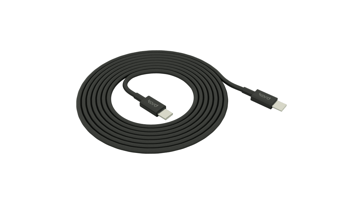 USB-C zu USB-C Schwarz Von Kord - Eine elegante L&ouml;sung, die Design und Funktion vereint.