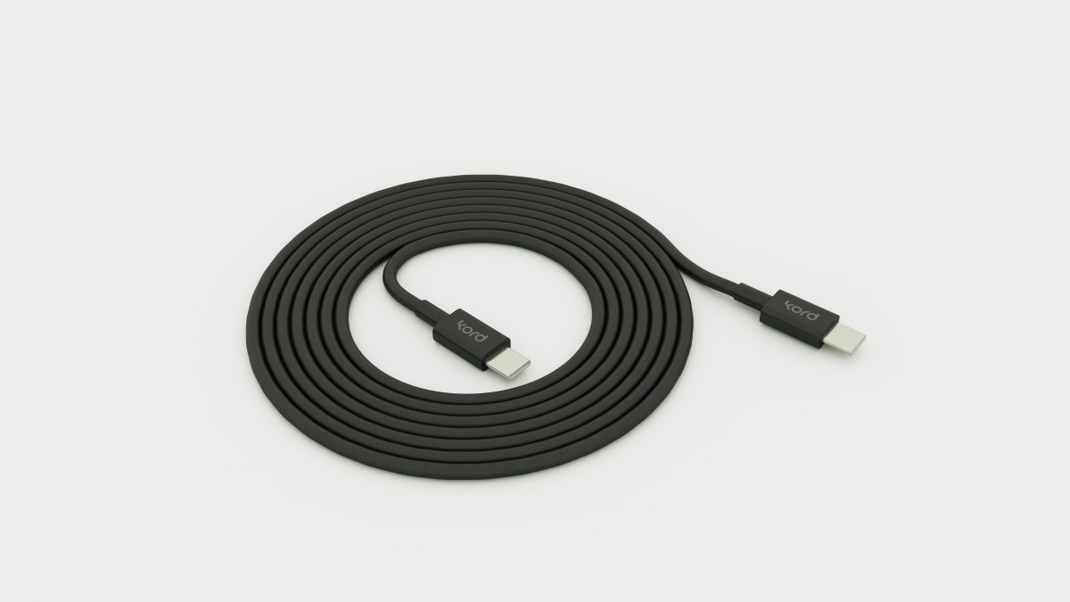 USB-C zu USB-C Schwarz Von Kord - Eine elegante L&ouml;sung, die Design und Funktion vereint.