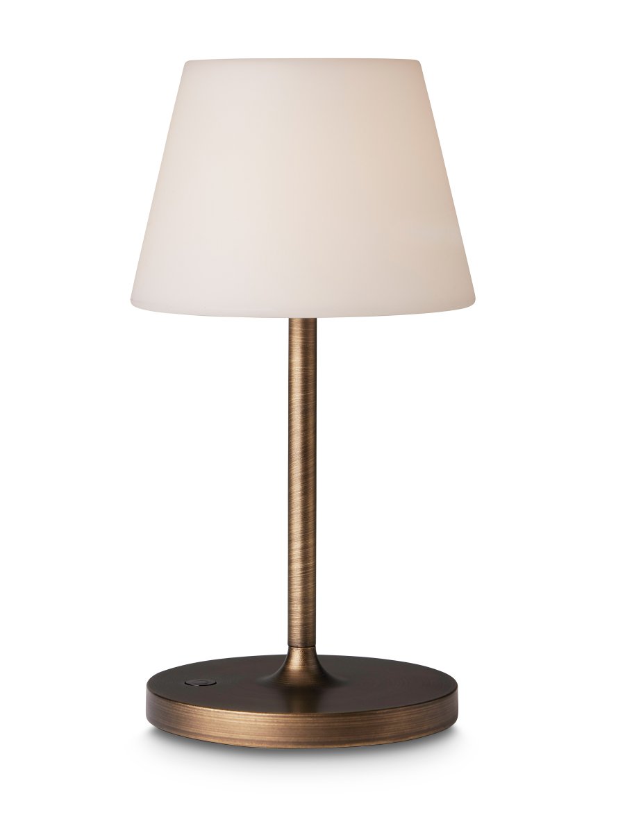 New Northern 30cm Antikes Messing tragbare Von Halo Design - Mit seinem eleganten Design und der Touch-Funktion am Sockel k&ouml;nnen Sie das Licht einfach ein- und ausschalten und dimmen, um die richtige Atmosph&auml;re zu schaffen.