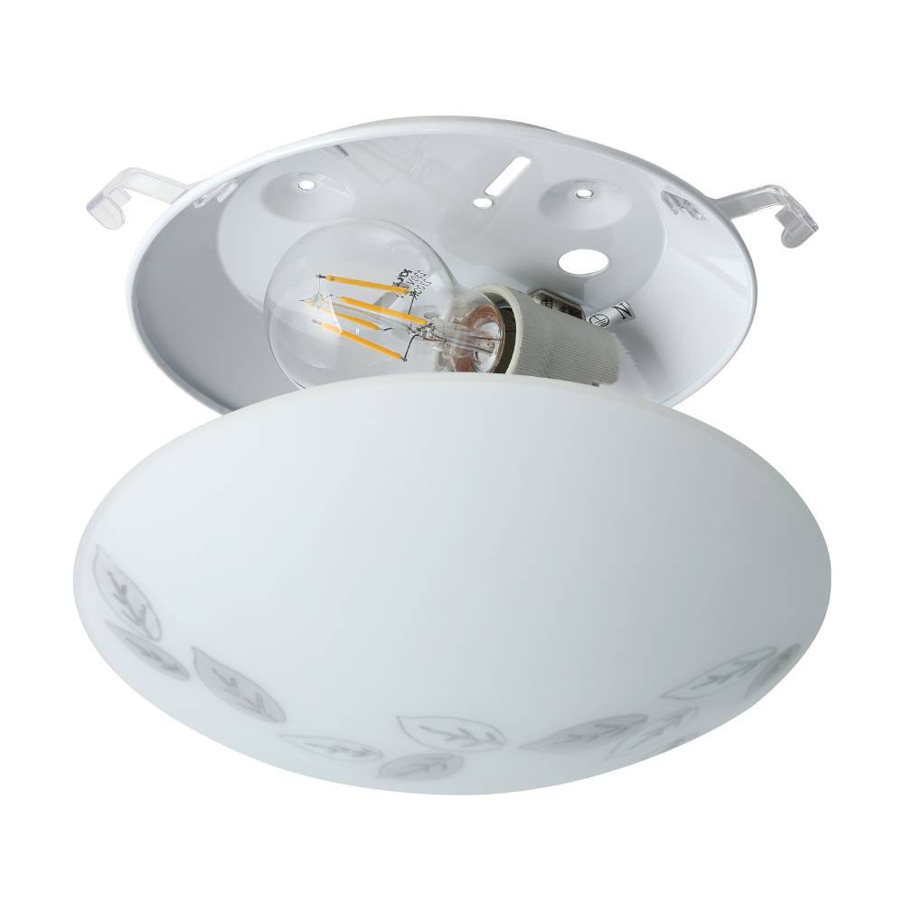 Mars Ø25 Weiß deckenleuchte Von Eglo - Durch das dekorative Design mit dezenten Blattdetails fügt sich die Leuchte in die meisten Innenräume ein und vermittelt gleichzeitig einen frischen und harmonischen Eindruck.