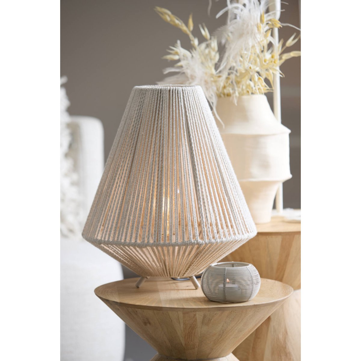 Felida 40cm Cremeweiß tischlampe Von Light & Living - 
