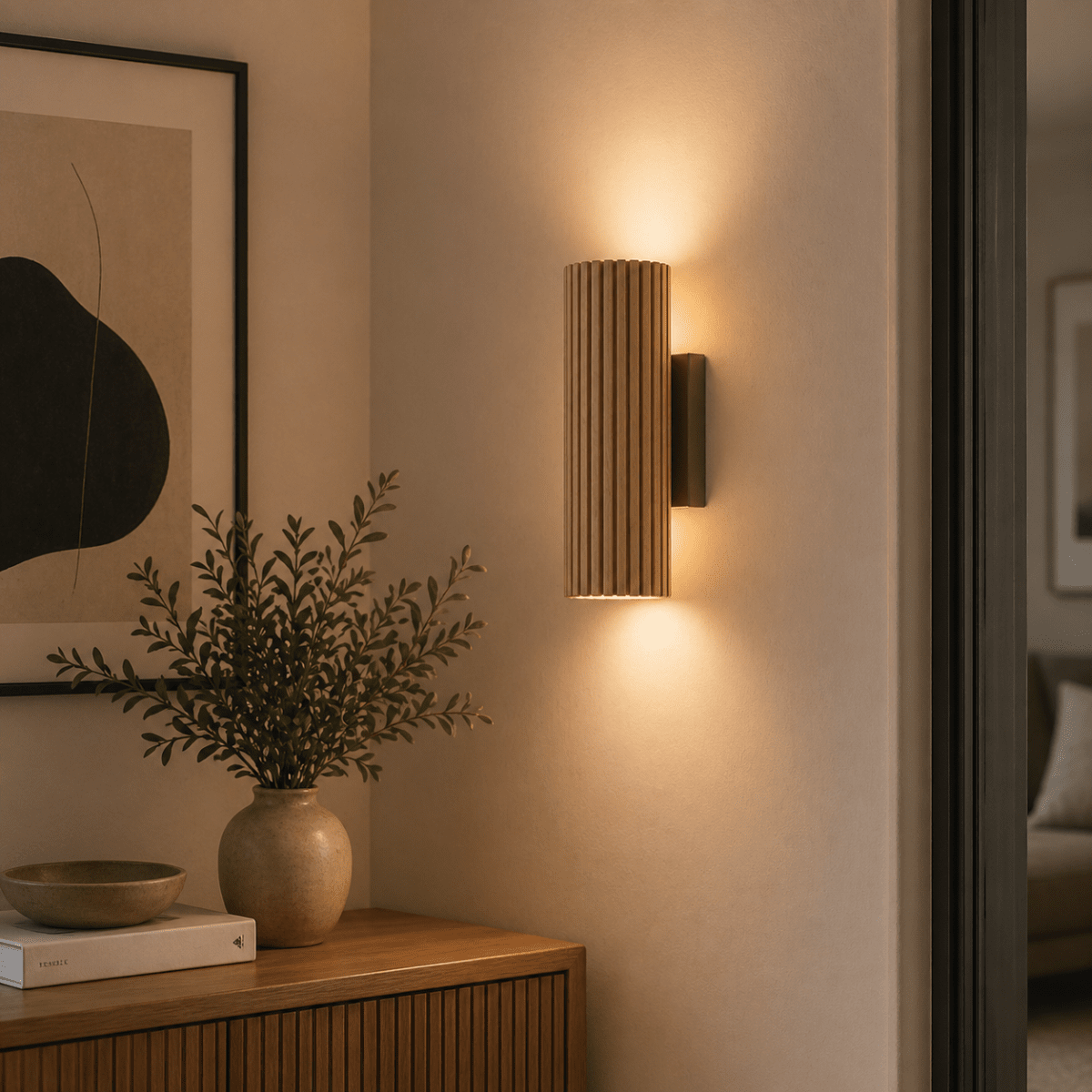 Lakewood 20cm Braun wandlampe Von Brilliant - Die Wandleuchte Lakewood kombiniert braunes Metall mit einem leichten, geriffelten Draht und verleiht der Lampe so eine warme und natürliche Ausstrahlung.