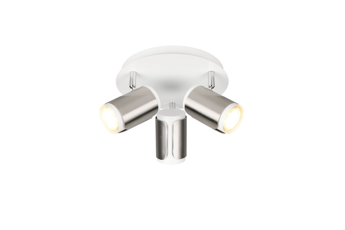 Gillan 3 Gebürsteter Stahl spotlight Von Trio Lighting - 