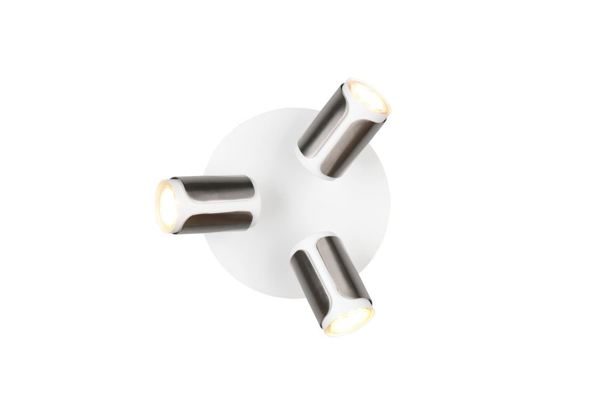 Gillan 3 Gebürsteter Stahl spotlight Von Trio Lighting - 