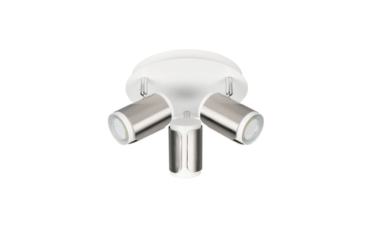 Gillan 3 Gebürsteter Stahl spotlight Von Trio Lighting - 
