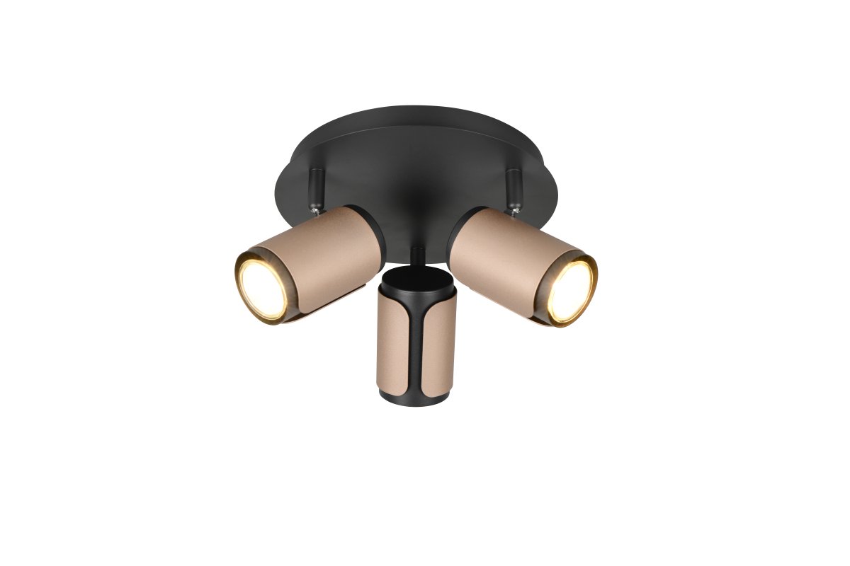 Gillan 3 Hellbraun spotlight Von Trio Lighting - 