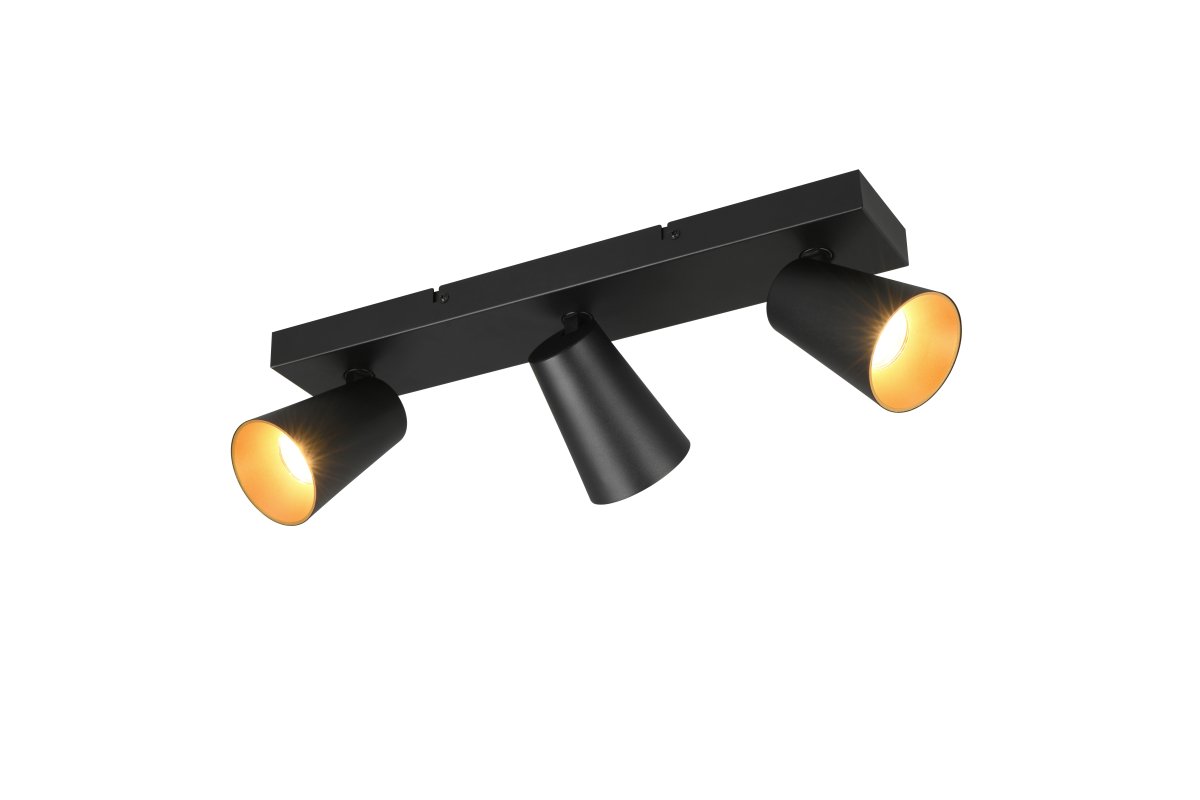 Sharp 3 Schwarz spotlight Von Trio Lighting - 
