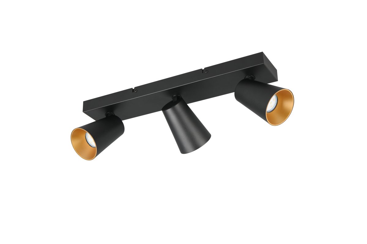 Sharp 3 Schwarz spotlight Von Trio Lighting - 