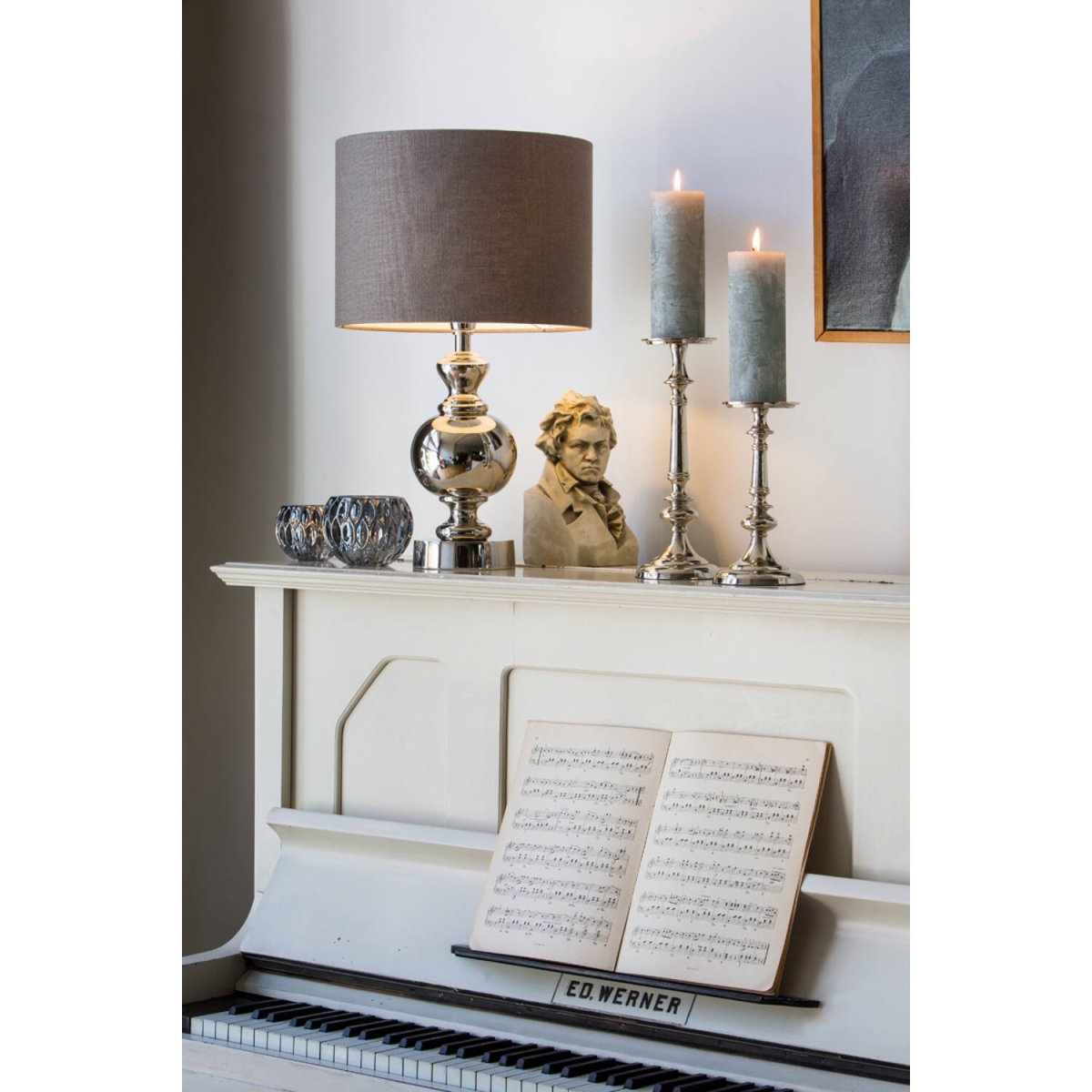 Cady 40cm Nickel lampenfuß Von Light & Living - 