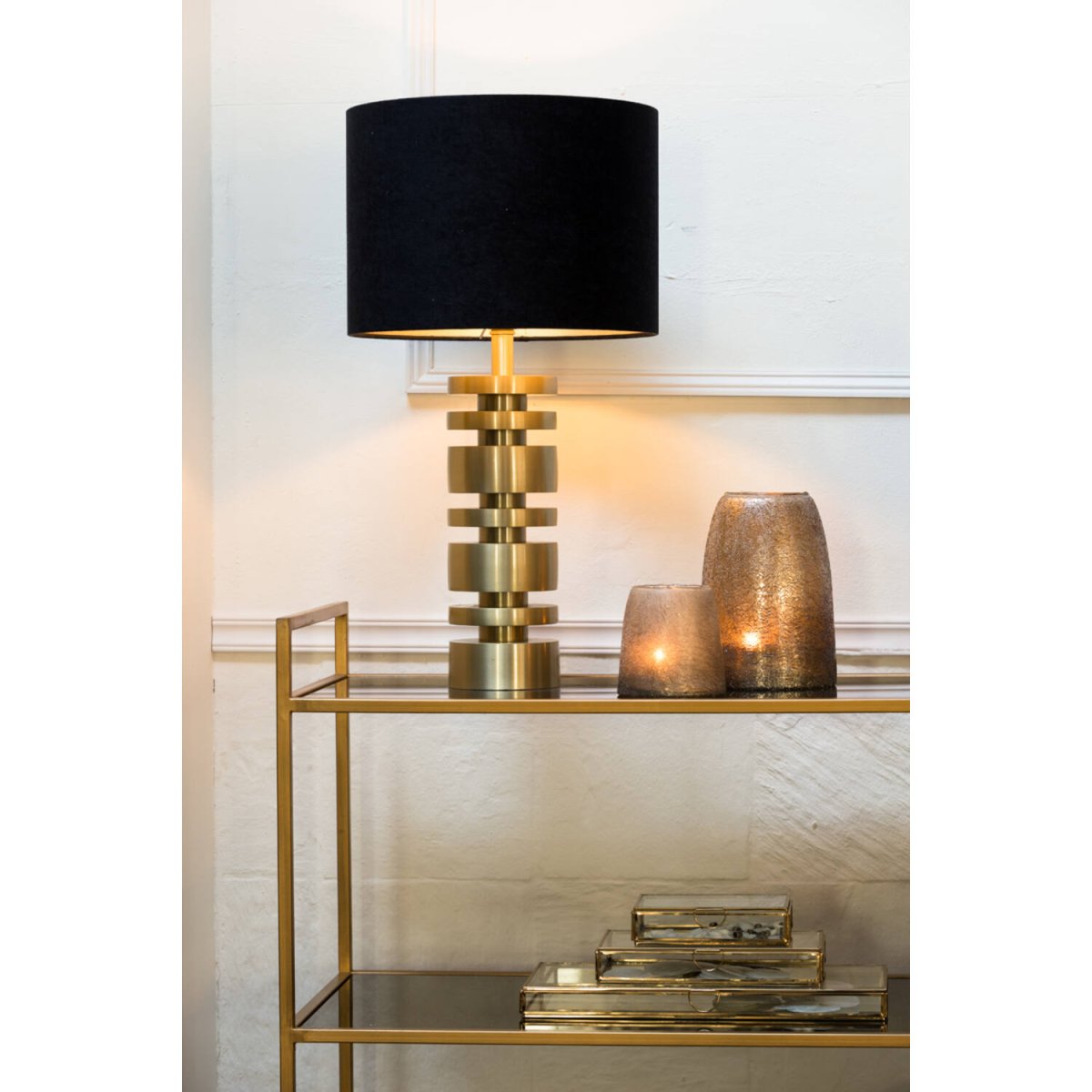 Desley 40cm Gold lampenfuß Von Light & Living - Der elegante Industrie-Look passt perfekt zu rustikalen und modernen Einrichtungsstilen.