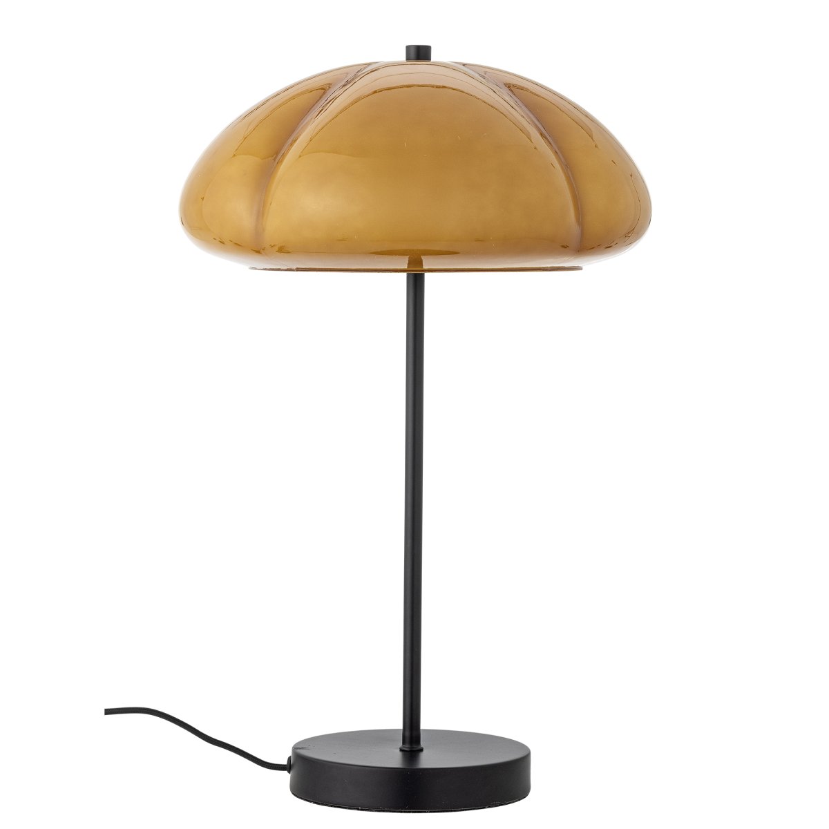 Kinoko 47cm Dunkelgelb tischlampe Von Bloomingville - Die weiche Form und der dekorative Ausdruck verleihen der Leuchte einen starken Charakter und verleihen dem Raum eine elegante und stimmungsvolle Atmosph&auml;re.