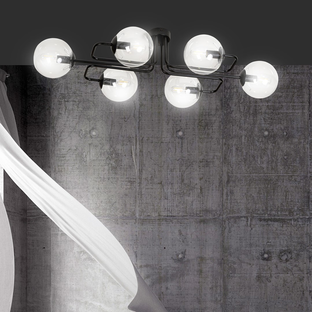 Brendi 93cm Transparent deckenleuchte Von Emibig Lighting - Brendi ist eine Deckenleuchtenserie, die sowohl in moderne als auch in traditionellere Innenr&auml;ume perfekt passt.