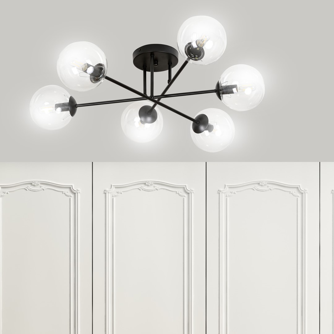 Brendi Ø75 Transparent deckenleuchte Von Emibig Lighting - Mit diesen Deckenleuchten leuchten Sie auch große Räume optimal aus.