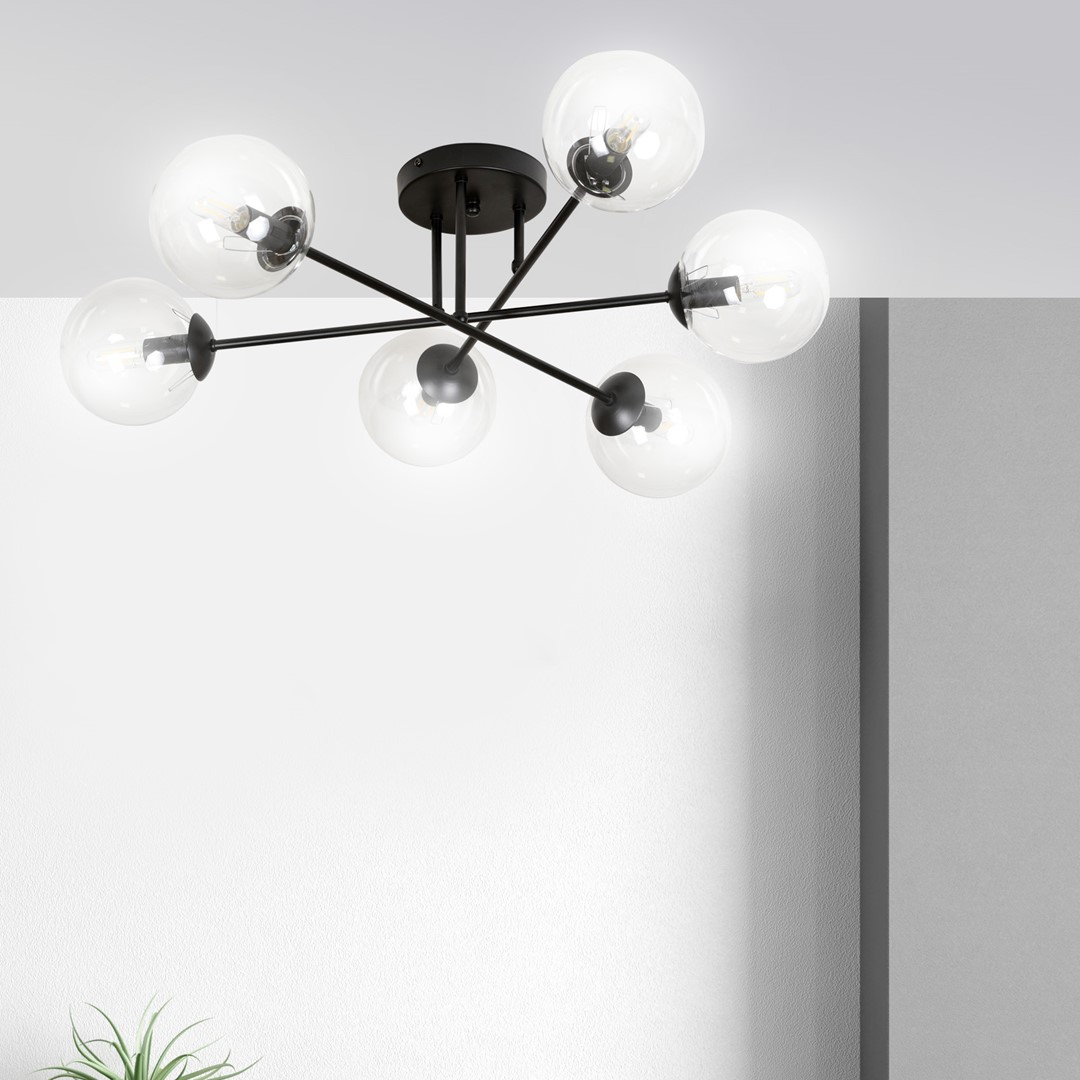 Brendi Ø75 Transparent deckenleuchte Von Emibig Lighting - Mit diesen Deckenleuchten leuchten Sie auch große Räume optimal aus.