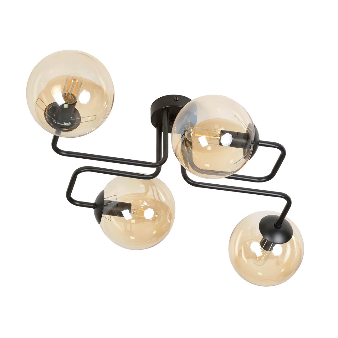 Brendi 55cm Bernstein deckenleuchte Von Emibig Lighting - Brendi ist eine Deckenleuchtenserie, die sowohl in moderne als auch in traditionellere Innenr&auml;ume perfekt passt.