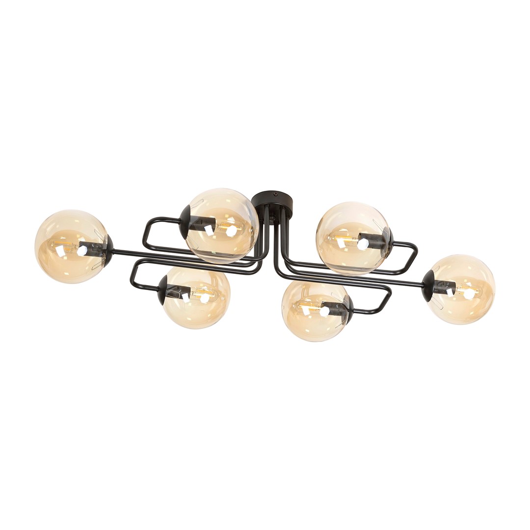 Brendi 93cm Bernstein deckenleuchte Von Emibig Lighting - Brendi ist eine Deckenleuchtenserie, die sowohl in moderne als auch in traditionellere Innenr&auml;ume perfekt passt.