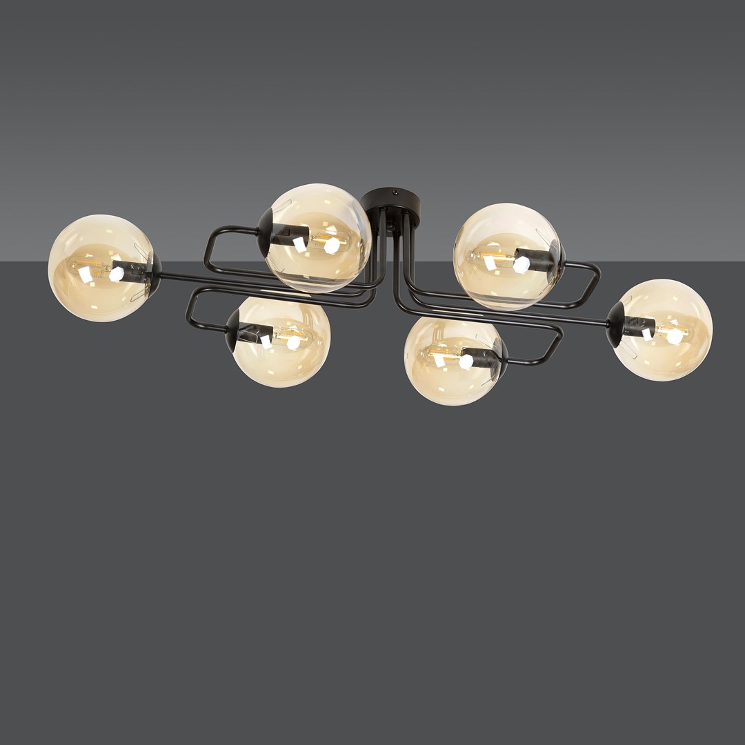 Brendi 93cm Bernstein deckenleuchte Von Emibig Lighting - Brendi ist eine Deckenleuchtenserie, die sowohl in moderne als auch in traditionellere Innenr&auml;ume perfekt passt.