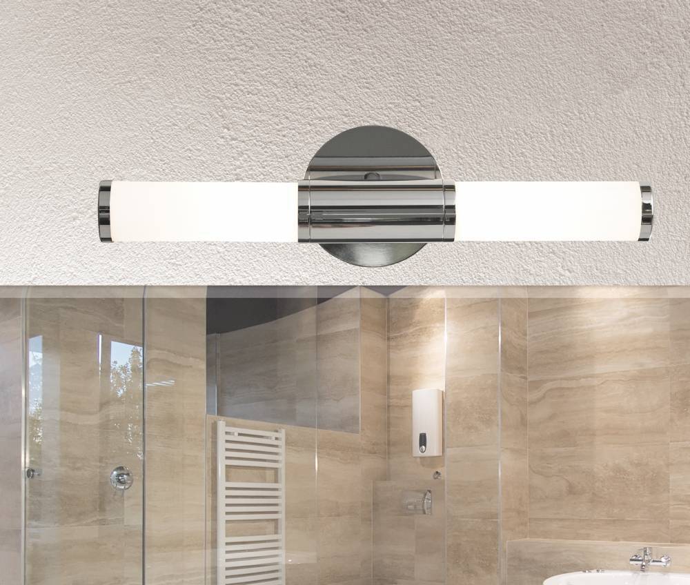Palmera 46cm Chrom badezimmerlampe Von Eglo - Ausgestattet mit IP44 und spritzwassergeschützt.