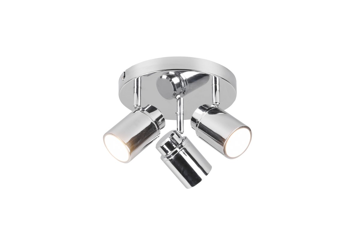 Angelo Ø20 Chrom badezimmerlampe Von Trio Lighting - Dieser klassische Strahler bietet gerichtetes Licht und verfügt über stufenlos verstellbare Schirme, perfekt zum Hervorheben von Details in Wohnzimmern und Badezimmern.