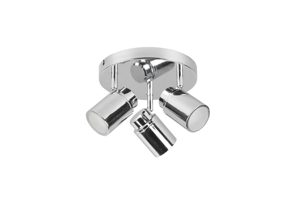 Angelo Ø20 Chrom badezimmerlampe Von Trio Lighting - Dieser klassische Strahler bietet gerichtetes Licht und verfügt über stufenlos verstellbare Schirme, perfekt zum Hervorheben von Details in Wohnzimmern und Badezimmern.
