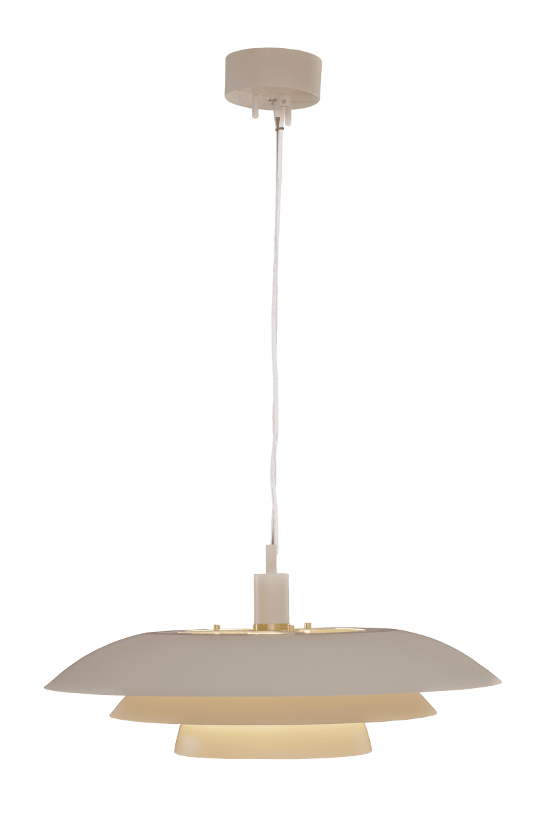 Epsilon Ø56 Beige hängelampe Von Aneta Lighting - Epsilon wird mit zwei S&auml;tzen Zierringen und -kn&ouml;pfen geliefert.