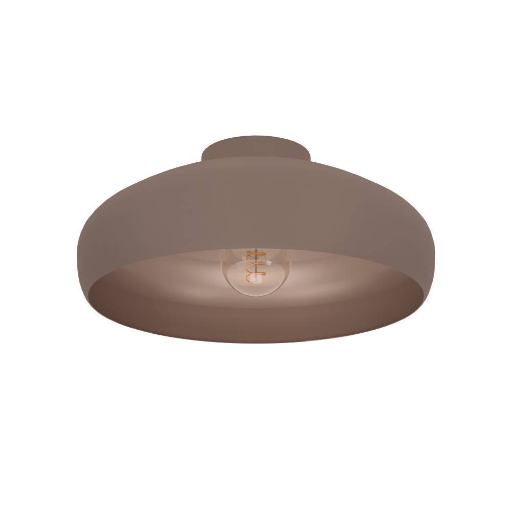 Mogano Ø40 Braun deckenleuchte Von Eglo - Mit seiner sanft abgerundeten Form und dem mattbraunen Finish schafft es eine warme und gemütliche Atmosphäre, perfekt für das Wohnzimmer, Schlafzimmer oder den Flur.