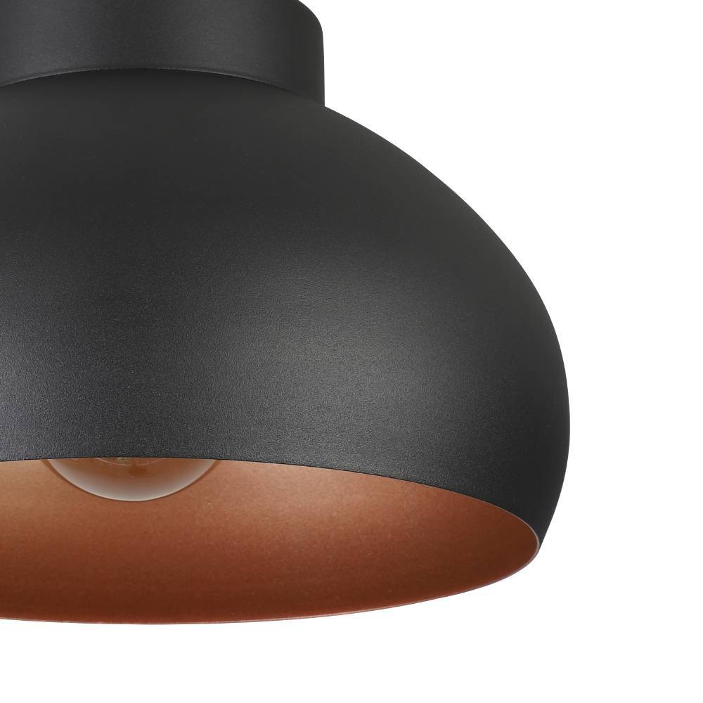 Mogano Ø28 Schwarz deckenleuchte Von Eglo - Die freiliegende Lichtquelle verleiht einen industriellen Touch und verbreitet gleichzeitig ein gleichmäßiges und helles Licht.