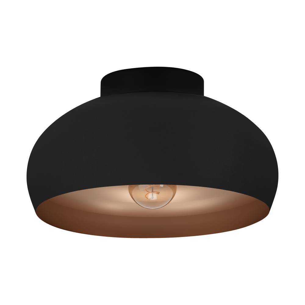 Mogano Ø28 Schwarz deckenleuchte Von Eglo - Die freiliegende Lichtquelle verleiht einen industriellen Touch und verbreitet gleichzeitig ein gleichmäßiges und helles Licht.