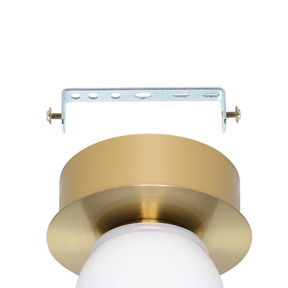 Mosiano Ø11 Gold badezimmerlampe Von Eglo - Die kompakte Größe und das zeitlose Design machen die Lampe zu einer vielseitigen Wahl, die sich problemlos in verschiedene Inneneinrichtungen einfügt.