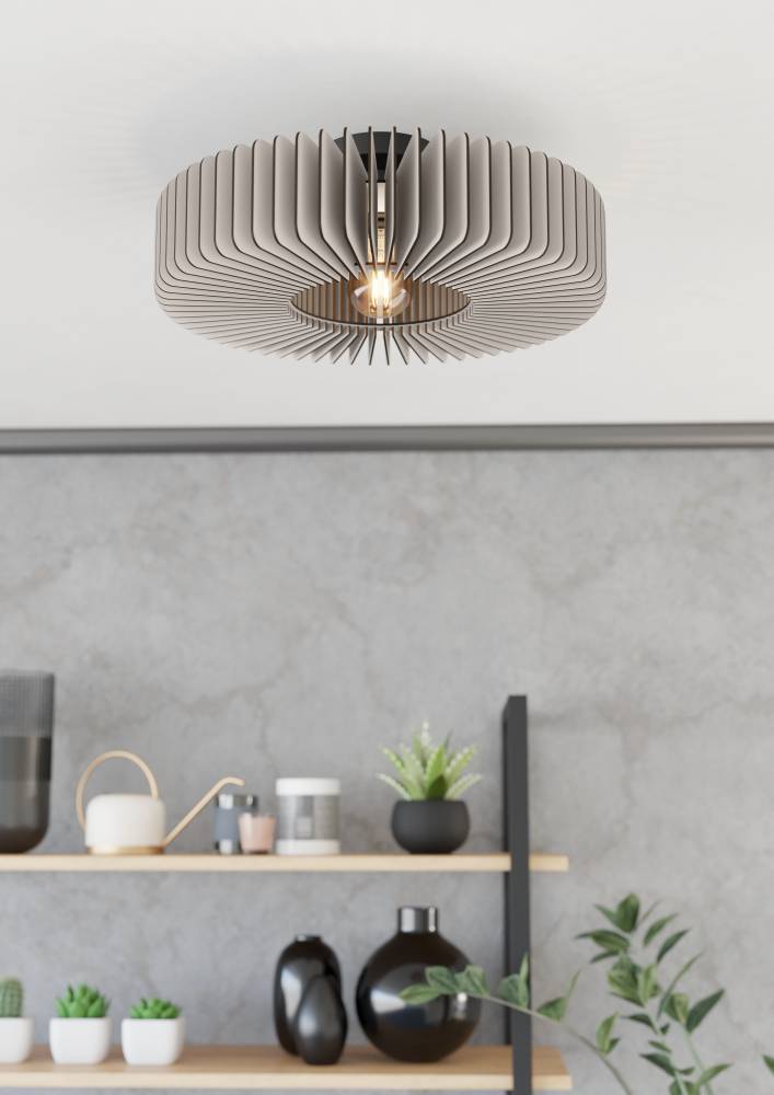 Palombaia Ø50 Grau deckenleuchte Von Eglo - Diese Lampe wurde mit Fokus auf Langlebigkeit und moderne Ästhetik hergestellt und ist sowohl ein Design-Highlight als auch eine umweltfreundliche Wahl.