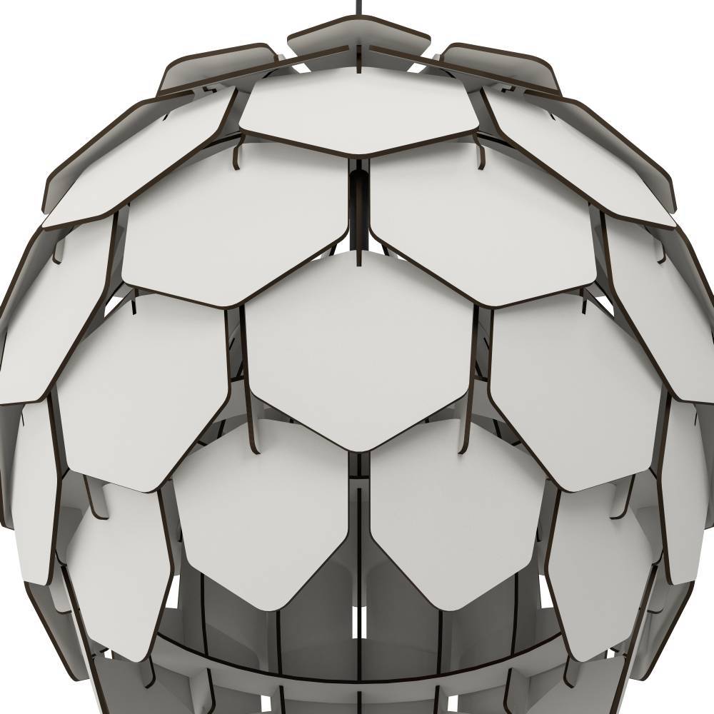 Mattanza Ø50 Grau hängelampe Von Eglo - Die Kugelform und die überlappenden Platten erzeugen bei eingeschalteter Lampe ein spielerisches Schattenspiel und verleihen dem Raum Tiefe und Dimension.