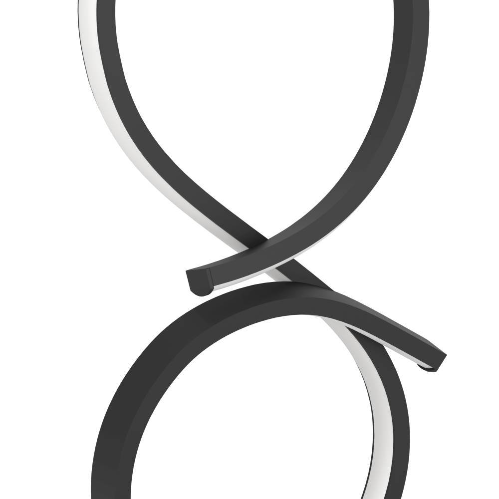 Serpins 40cm Schwarz tischlampe Von Eglo - Durch die integrierte LED-Beleuchtung verbreitet die Lampe ein sanftes und angenehmes Licht, perfekt um im Wohnzimmer oder auf dem Balkon eine stimmungsvolle Atmosph&auml;re zu schaffen.