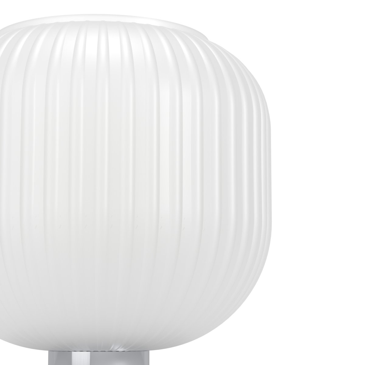 Dasmina 22cm Weiß/Chrom tischlampe Von Eglo - Das geriffelte Glas verleiht der Lampe eine sanfte und dekorative Ausstrahlung und sorgt gleichzeitig für eine angenehme Lichtverteilung im Raum.