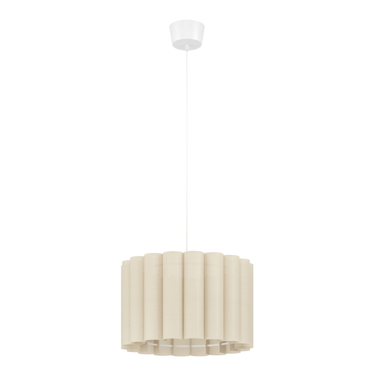 Collegrilli Ø45 Beige hängelampe Von Eglo - Collegrilli ist eine dekorative Pendelleuchte mit einem beigefarbenen Textilschirm, der die nat&uuml;rliche Struktur von Leinen nachahmt.