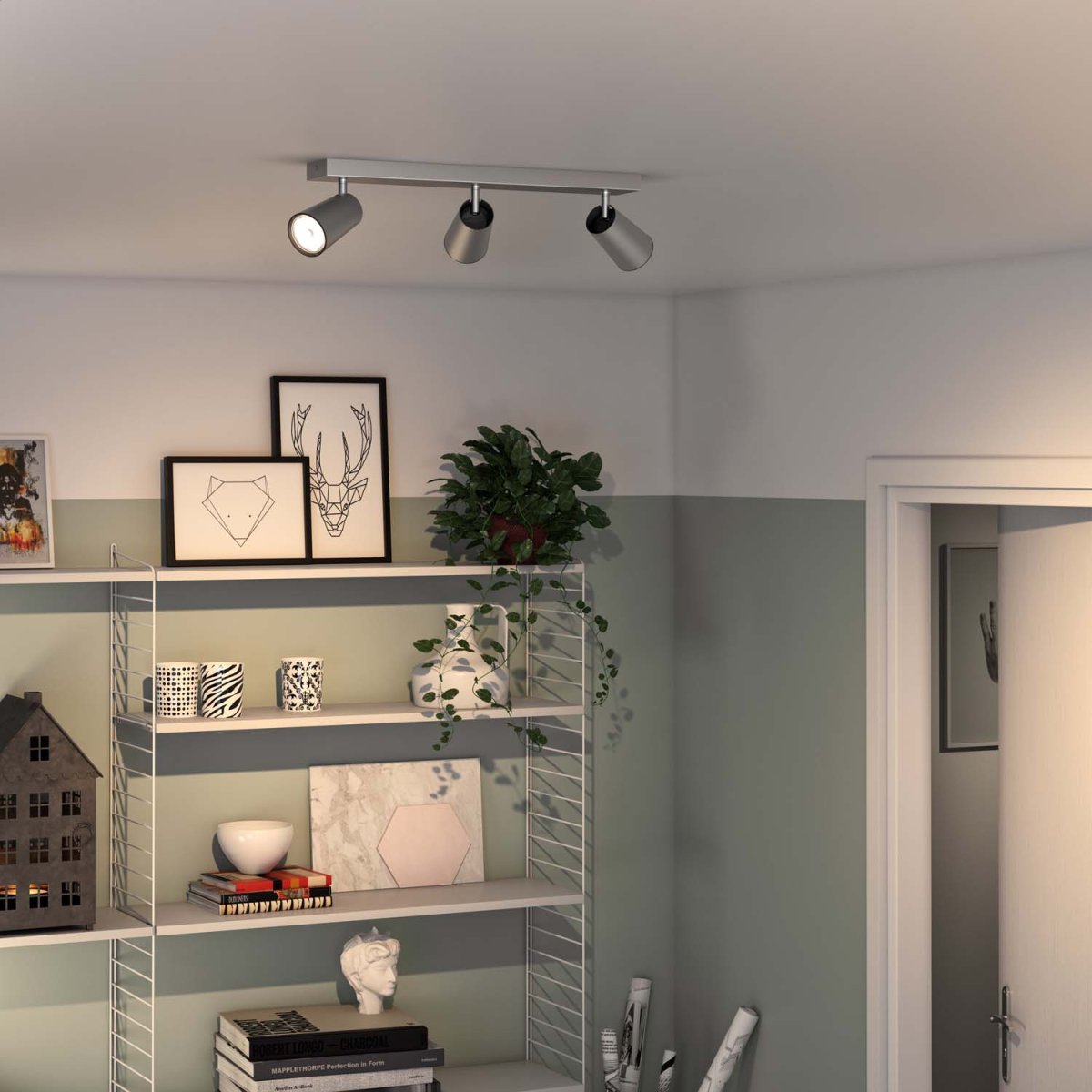 Paisley 3 Aluminium spotlight Von Philips - Gefertigt aus Metall mit matter Aluminiumoberfläche, besticht er durch ein klares und minimalistisches Design, das sich harmonisch in die meisten Wohnräume einfügt.