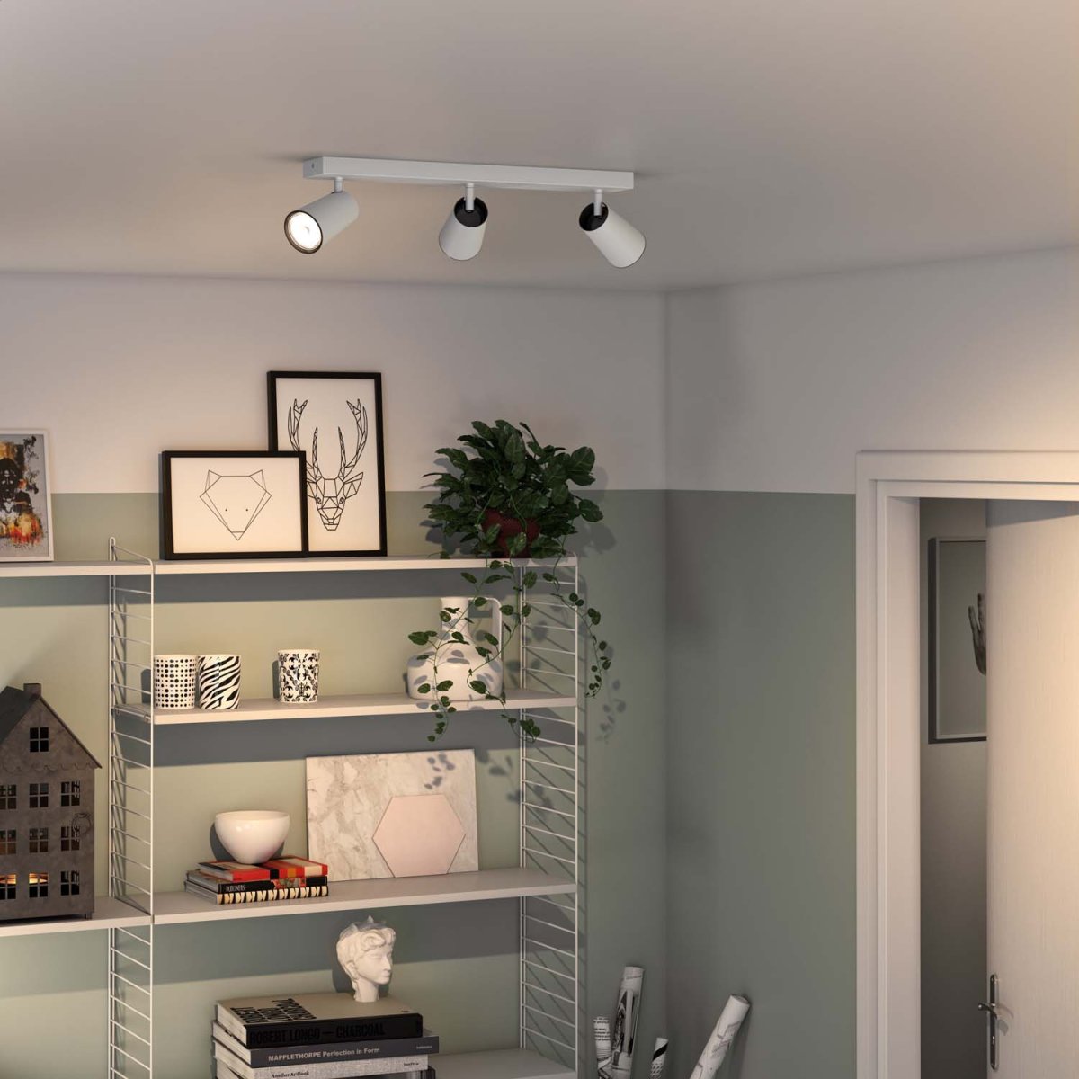 Paisley 3 Weiß spotlight Von Philips - Das wei&szlig;e Metallgeh&auml;use sorgt f&uuml;r ein klares und minimalistisches Erscheinungsbild, das sich harmonisch in die meisten Wohnr&auml;ume einf&uuml;gt.