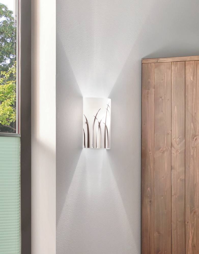 Rivato 25cm Weiß wandlampe Von Eglo - Das Design der Lampe passt sowohl in moderne als auch in klassische Umgebungen und wird ein sch&ouml;nes Element in Ihrem Zuhause sein und gleichzeitig praktische Beleuchtung bieten.