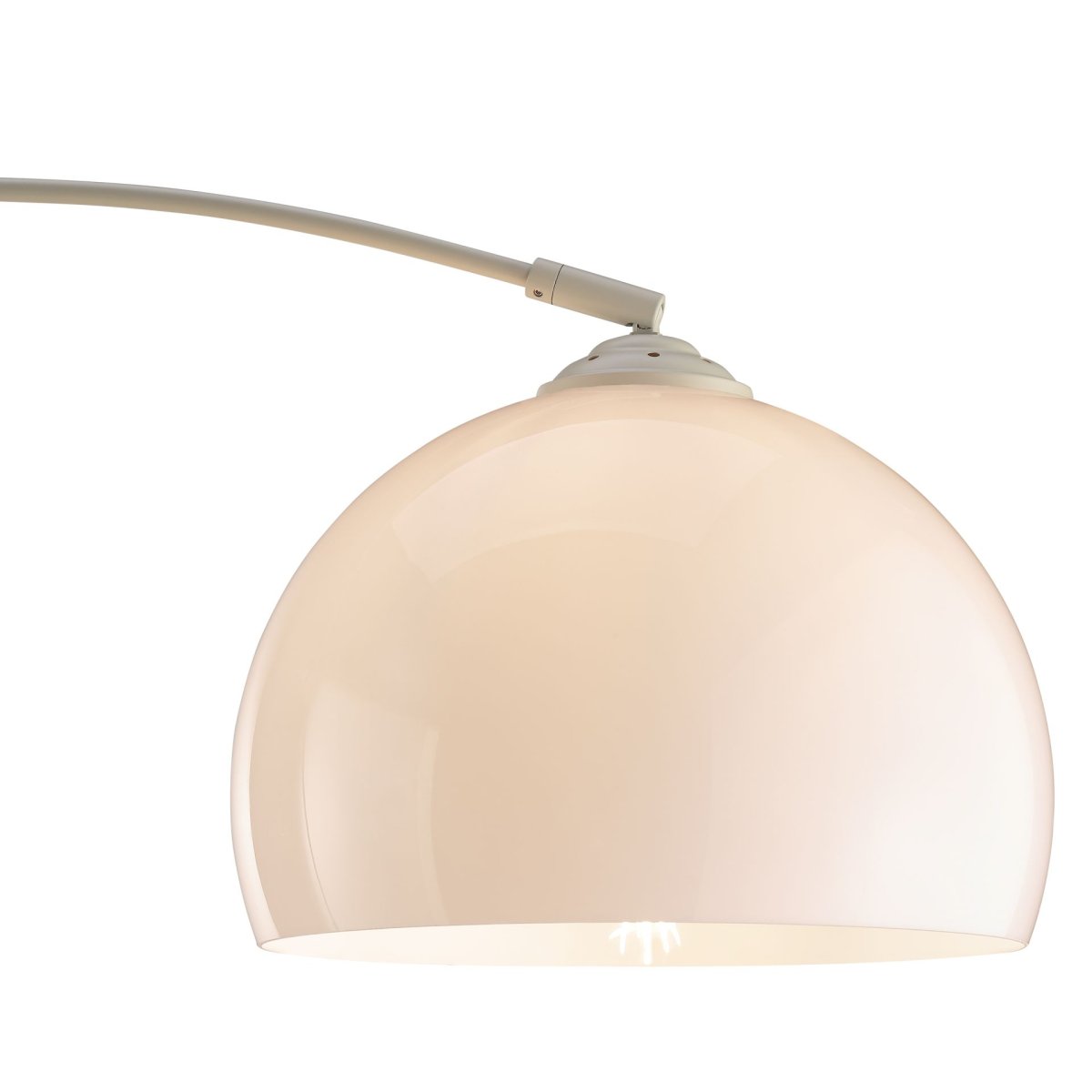 Vessa Beige stehlampe Von Brilliant - Die stilvolle Stehleuchte Vessa aus beigefarbenem Metall mit wei&szlig;em Kunststoffschirm verleiht der Lampe eine sanfte und elegante Ausstrahlung.