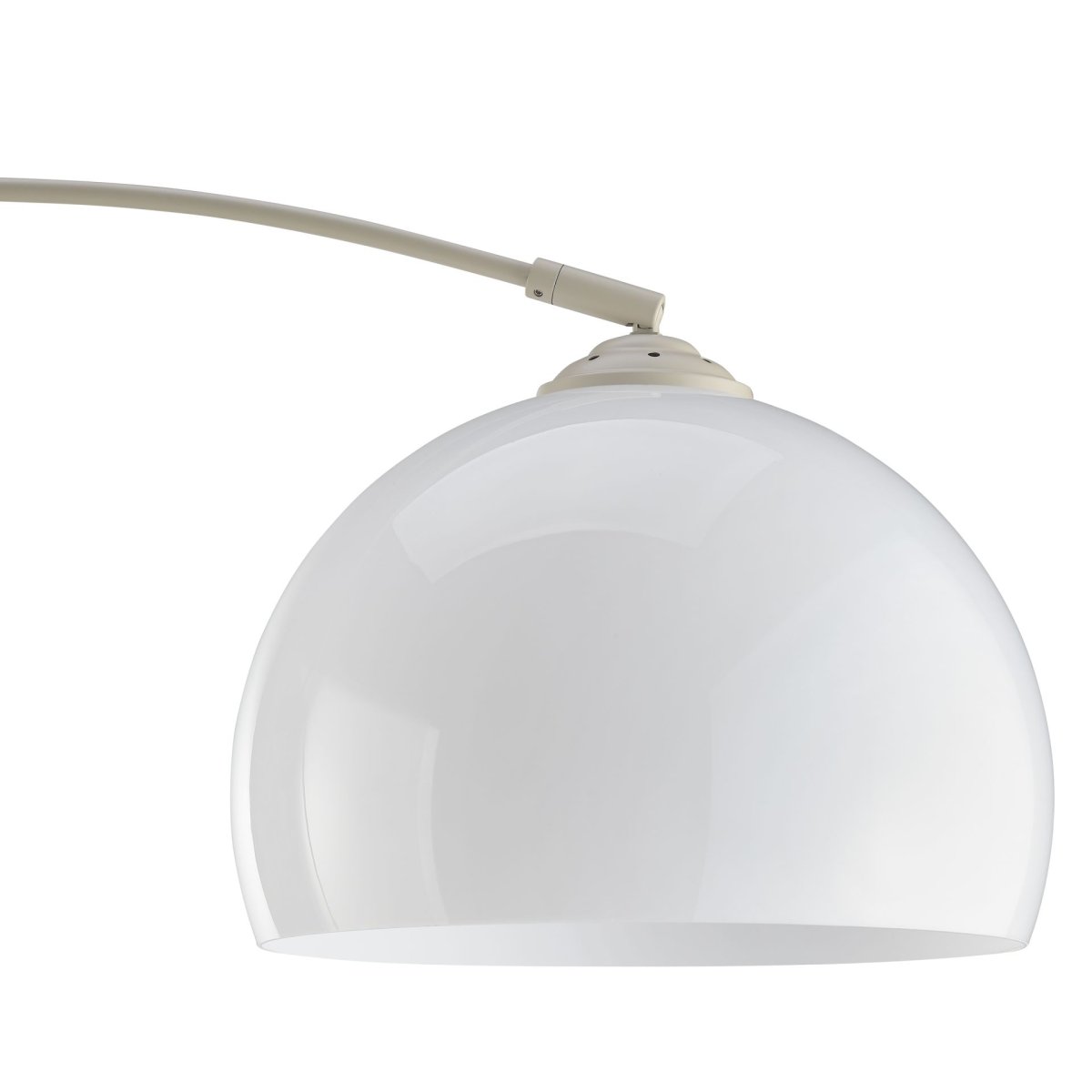 Vessa Beige stehlampe Von Brilliant - Die stilvolle Stehleuchte Vessa aus beigefarbenem Metall mit wei&szlig;em Kunststoffschirm verleiht der Lampe eine sanfte und elegante Ausstrahlung.