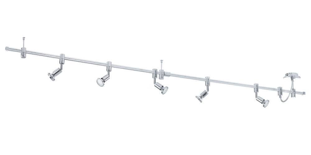 Vilanova 5 Aluminium spotlight Von Eglo - Durch das moderne Design und die glänzende Oberfläche fügt sich diese Lampe in jedes moderne Interieur ein.