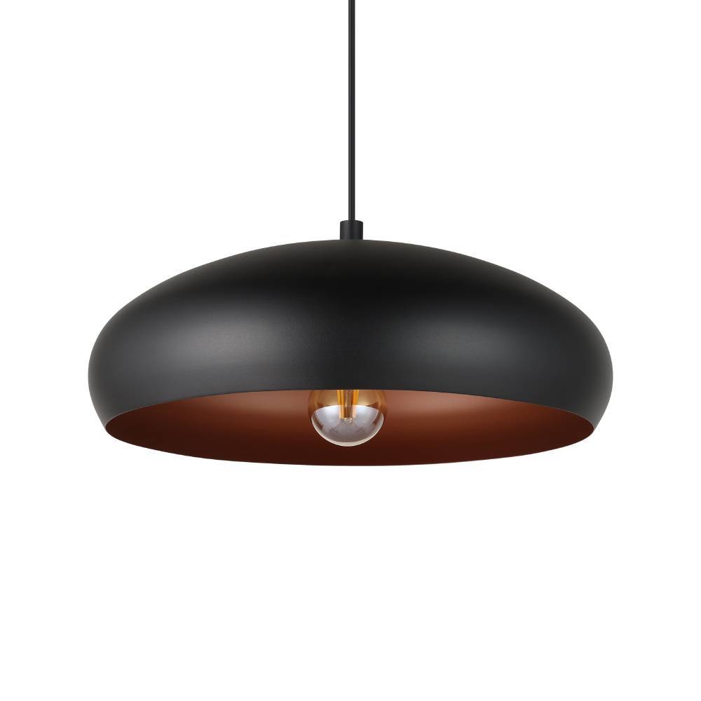 Mogano Ø40 Schwarz hängelampe Von Eglo - Die freiliegende Lichtquelle verleiht einen industriellen Touch und verbreitet gleichzeitig ein gleichm&auml;&szlig;iges und helles Licht.