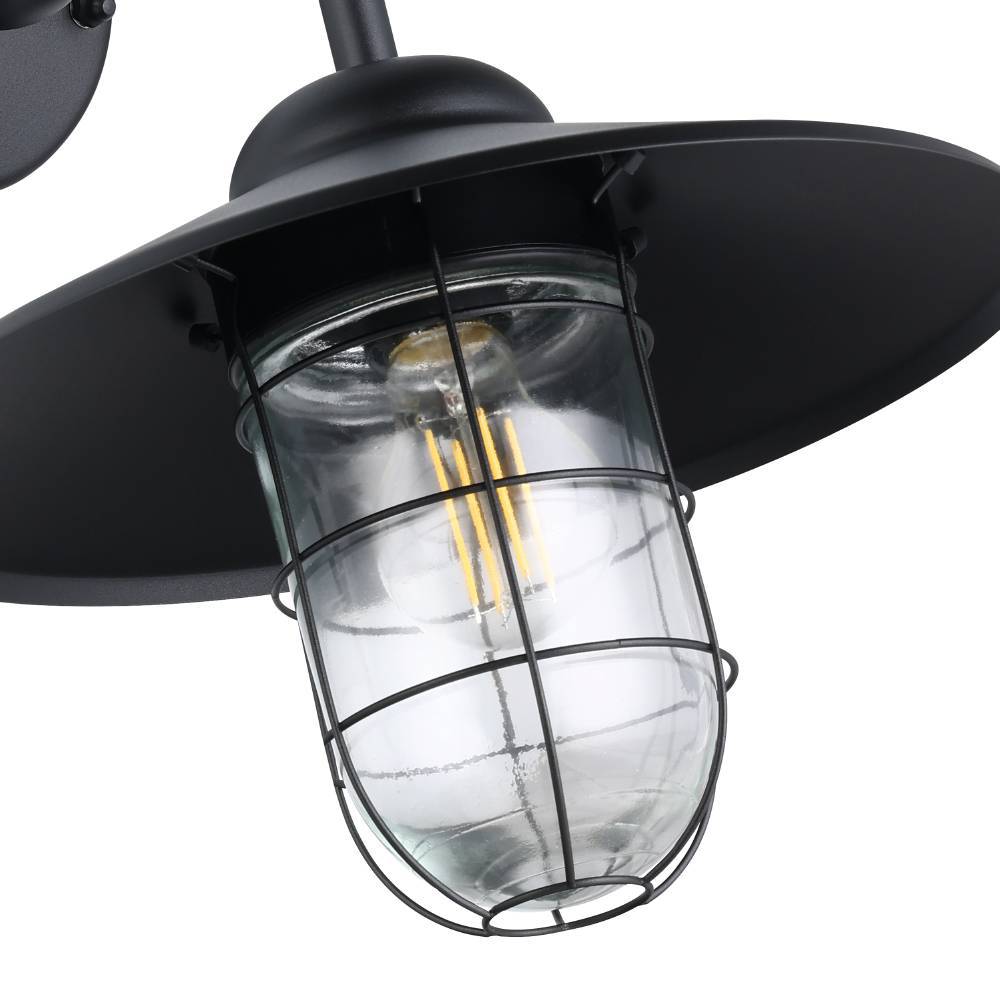 Melgoa Schwarz außenlampe Von Eglo - Das Retro-inspirierte Design der Lampe macht sie zu einer stilvollen Ergänzung für Haus oder Garten, wo sie für eine rustikale und charmante Atmosphäre sorgt.