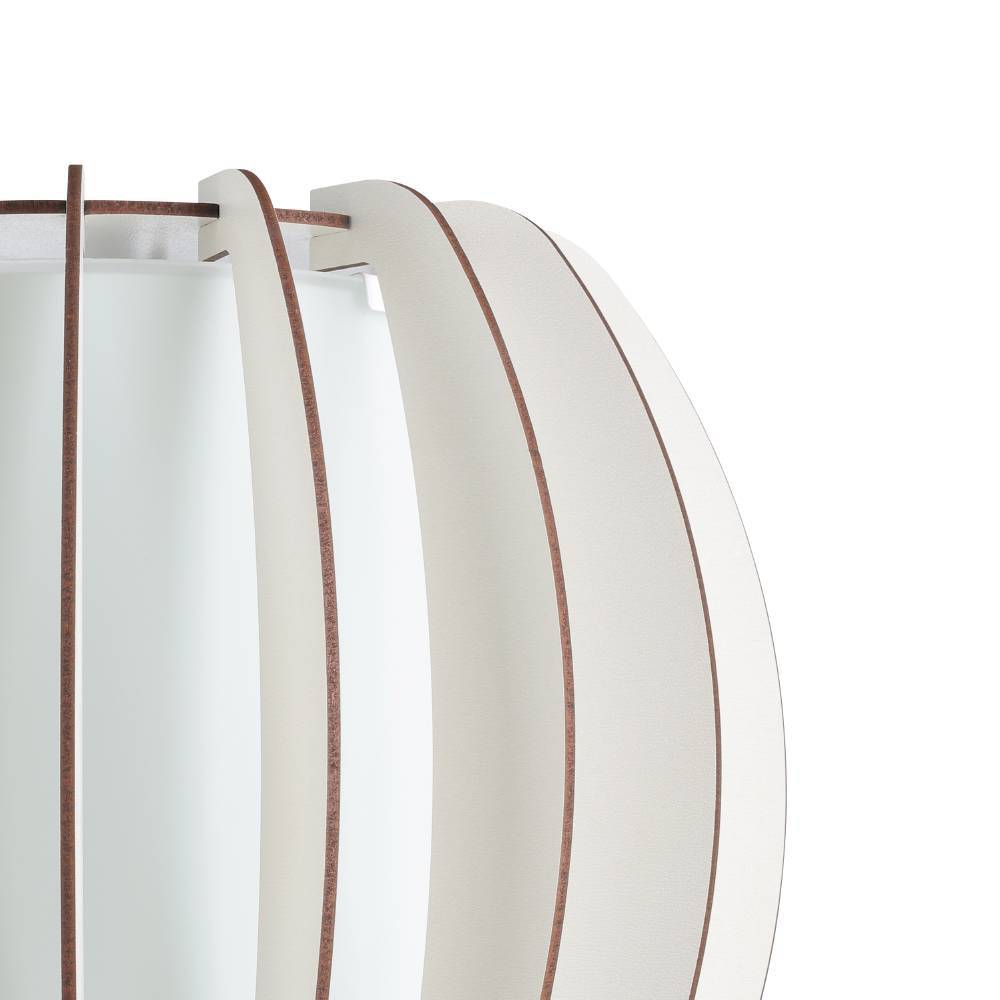 Stellato 2 Weiß wandlampe Von Eglo - Die weißen Lamellen bilden eine einzigartige Struktur, die die Lichtquelle umschließt und ein weiches und angenehmes Licht im Raum verbreitet.