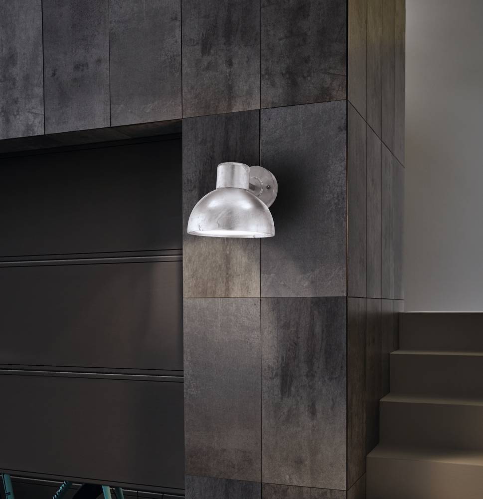 Entrimo Zink außenlampe Von Eglo - Diese Wandlampe in Zinkoptik ist eine moderne Erg&auml;nzung f&uuml;r Ihr Zuhause.