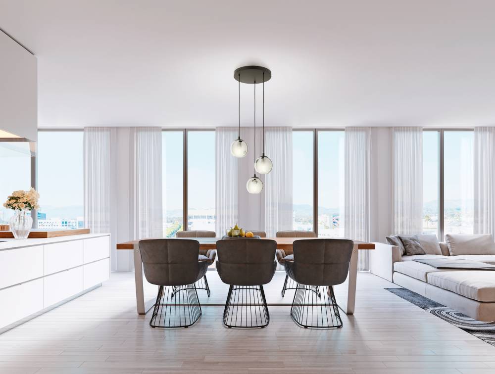 Ariscani Ø42 Schwarz hängelampe Von Eglo - Das einzigartige Design der Lampe mit hängenden Kugeln in unterschiedlichen Höhen verleiht ihr einen dynamischen Ausdruck und passt perfekt über den Esstisch, ins Wohnzimmer oder in den Flur.