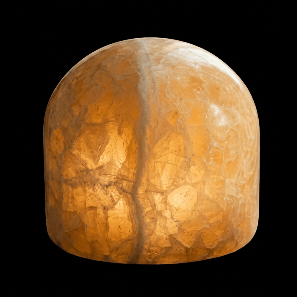 Marble 9cm Beige Von Unison - Marmor ist ein wundersch&ouml;nes Dekorationselement auf dem Tisch, im Fenster oder im Regal und verbreitet ein angenehmes Licht im Raum.