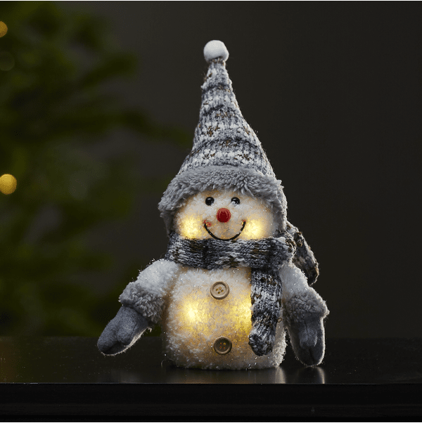 Joylight Schneemann Weiß Von Star Trading - Eine sch&ouml;ne Dekoration, die Weihnachtsstimmung im Haus verbreitet.