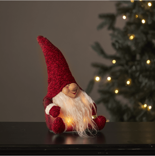Joylight Weihnachtsmann ROT Von Star Trading - Gem&uuml;tlicher roter Weihnachtsmann, der wundersch&ouml;n gl&auml;nzt&nbsp; im Korpus mit warmwei&szlig;em Licht.